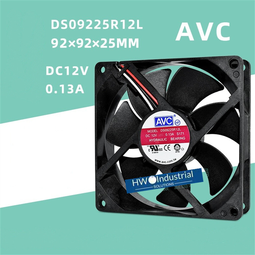 1/piece AVC DS09225R12L 3-wire DC12V 0.13A 9CM Chassis Cooling Fan