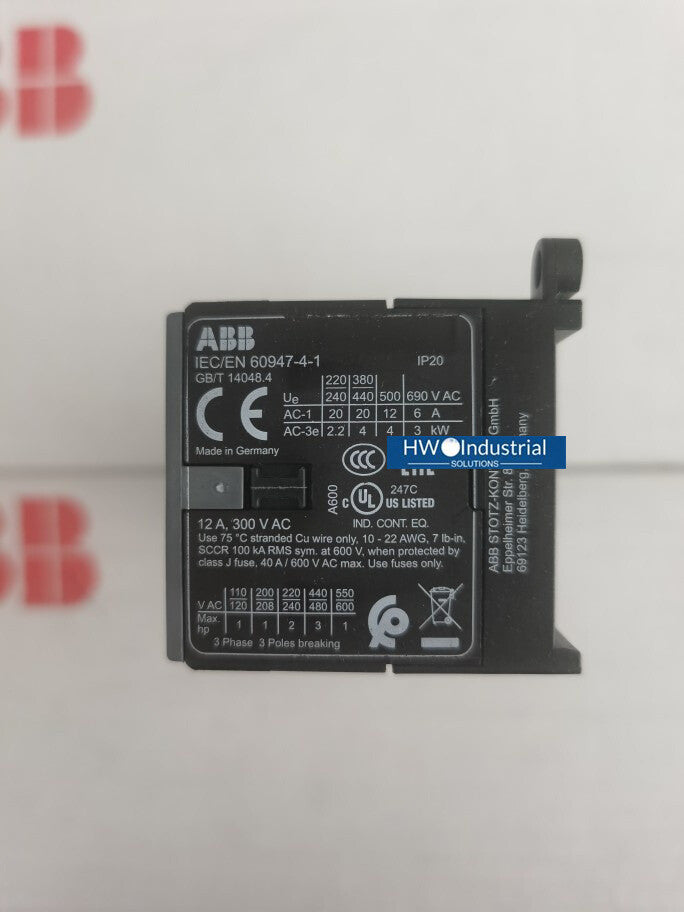 Mechanical Interlocking ABB Contactor VB6-30-10 24V  One/piece