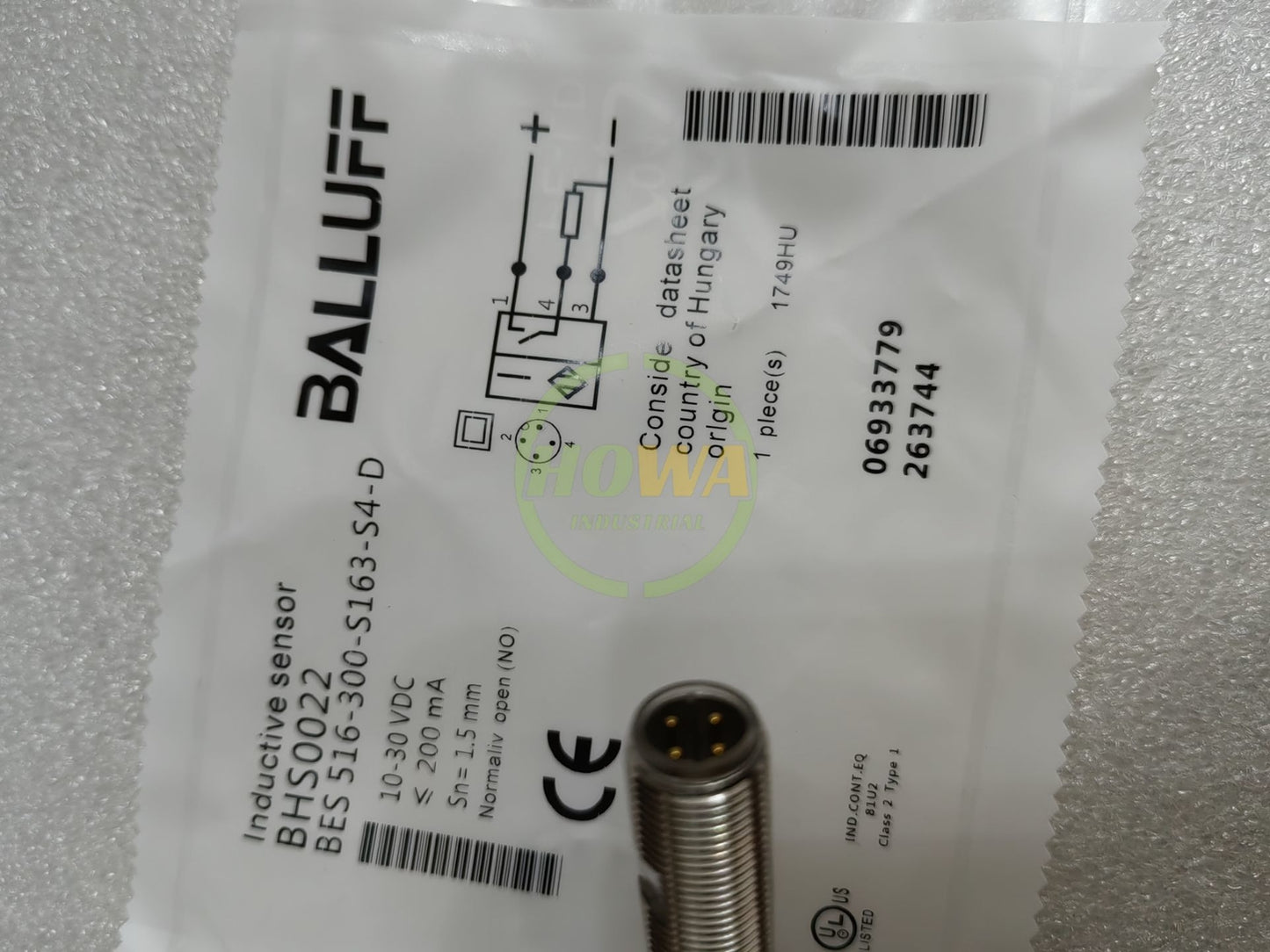 BALLUFF BES 516-300-S163-S4-D (BHS0022) Inductive Standard Sensors PNP