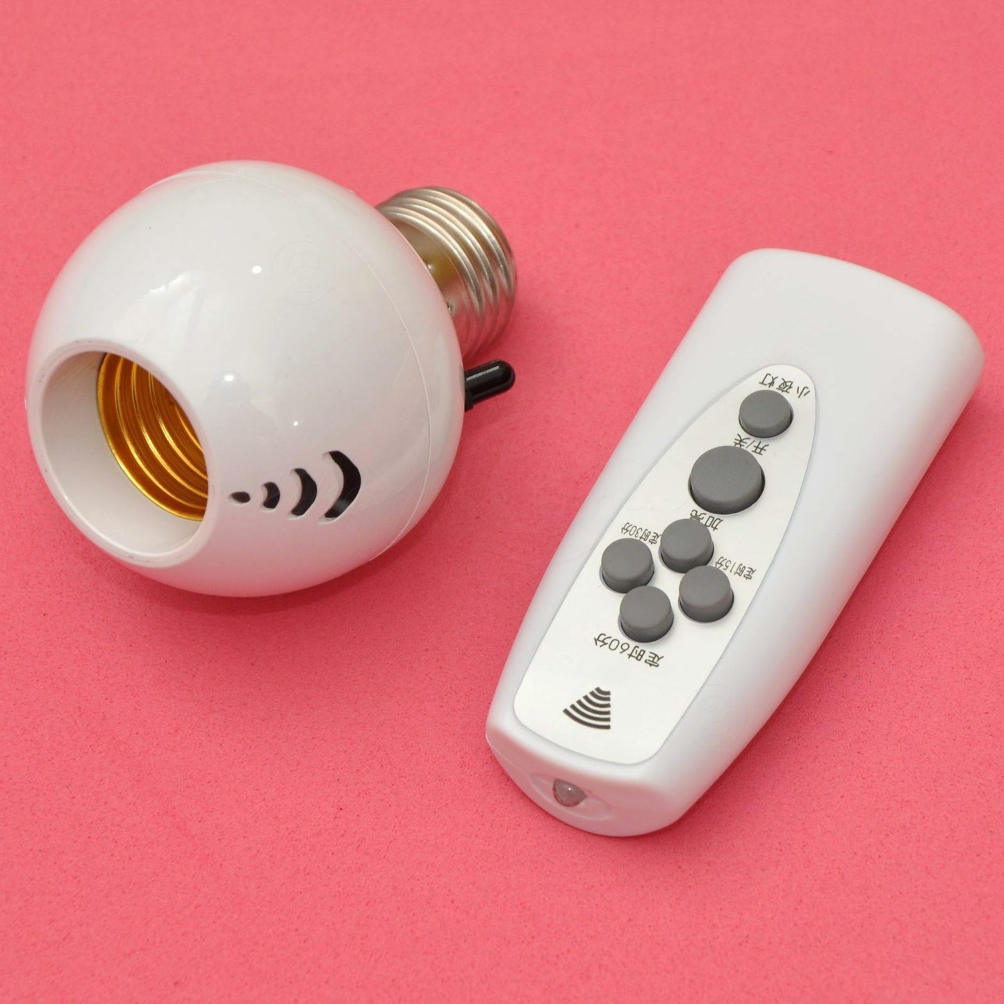 Wireless IR Remote Control E27 LED Bulb Holder Timer Dimmable Night Light Base