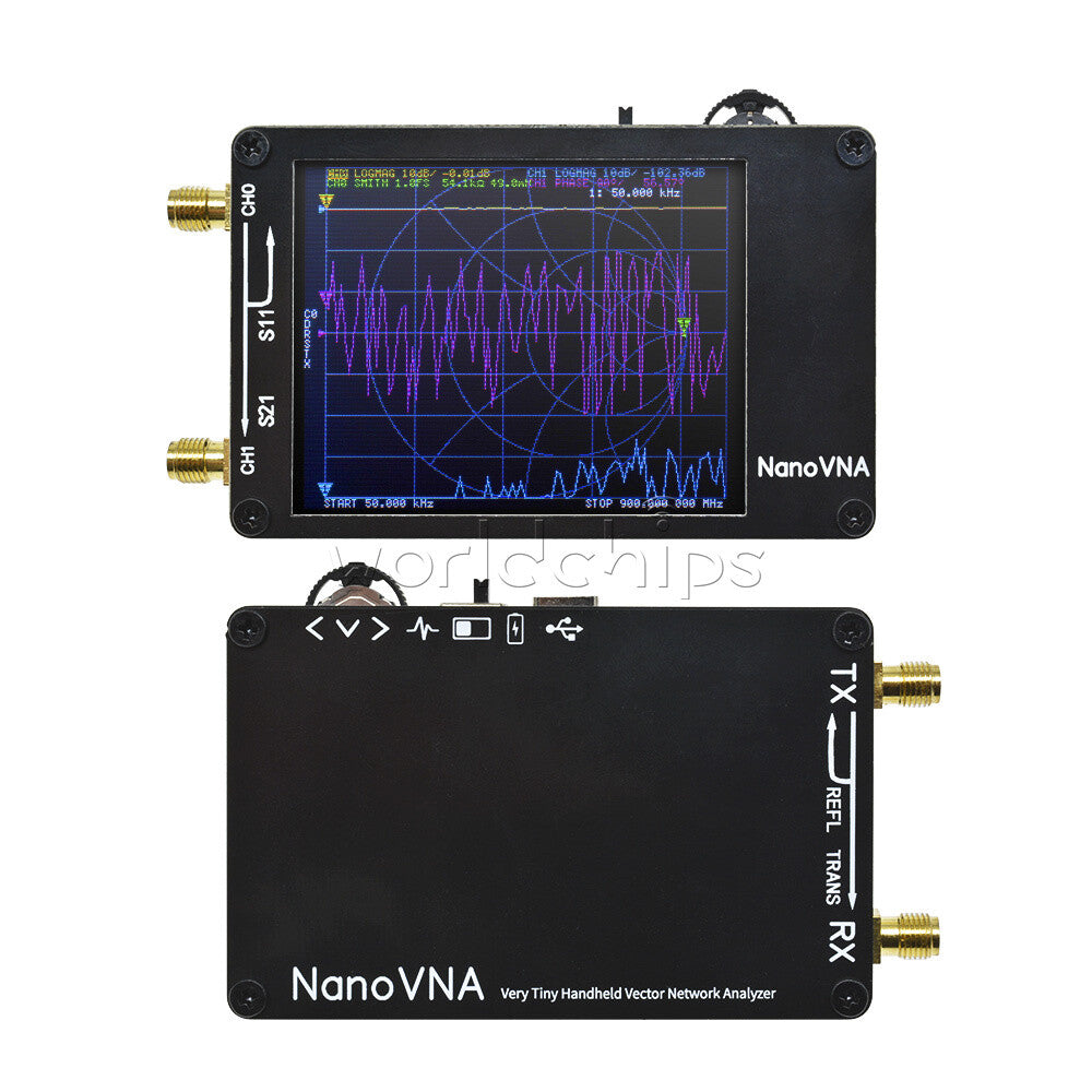 50KHz-900MHz 2.8" Touch TFT NanoVNA Vector Network Analyzer HF VHF UHF Antenna