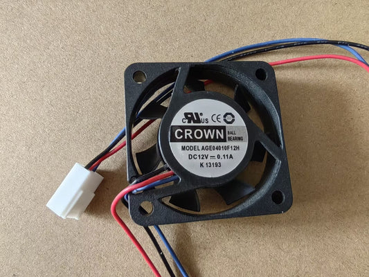 1PC CROWN 4010 AGE04010F12H DC12V 0.11A 3-wire Cooling Fan