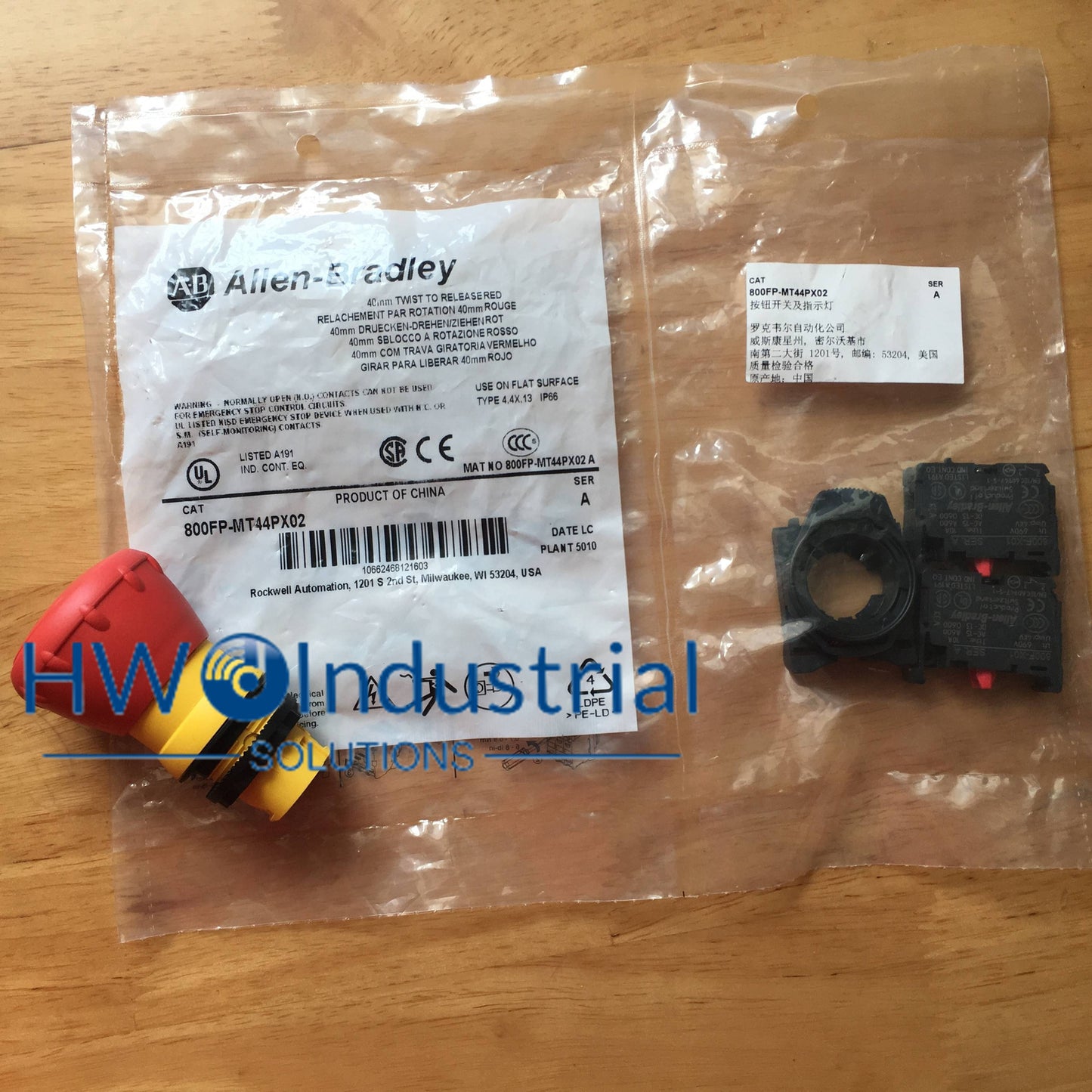 1PC  Emergency Stop Button Switch 800FP-MT44PX02 2NC