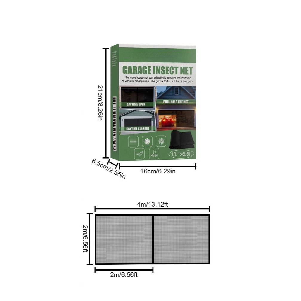 Garage Door Retractable Screen for Workshop and For Patio Doors 2 4 M Black
