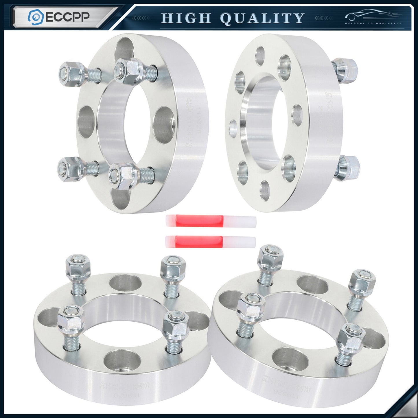 4 Pcs 1.25" 4x4.5/ 4x114.3 Wheel Spacers For Honda Accord Prelude Ford Festiva