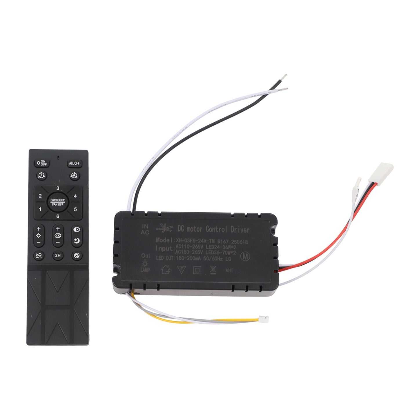 Ceiling Fan Light Remote with Wireless Variable Speed Control and Battery