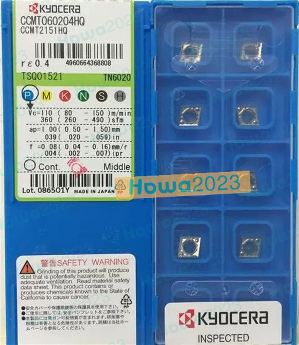 10Pcs/BOX Kyocera CCMT060204HQ TN6020 CCMT2151HQ Carbide Inserts Turning Blade