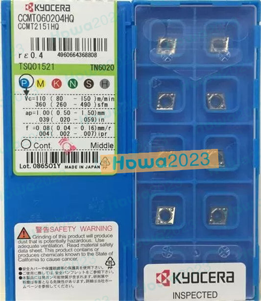 10Pcs/BOX Kyocera CCMT060204HQ TN6020 CCMT2151HQ Carbide Inserts Turning Blade