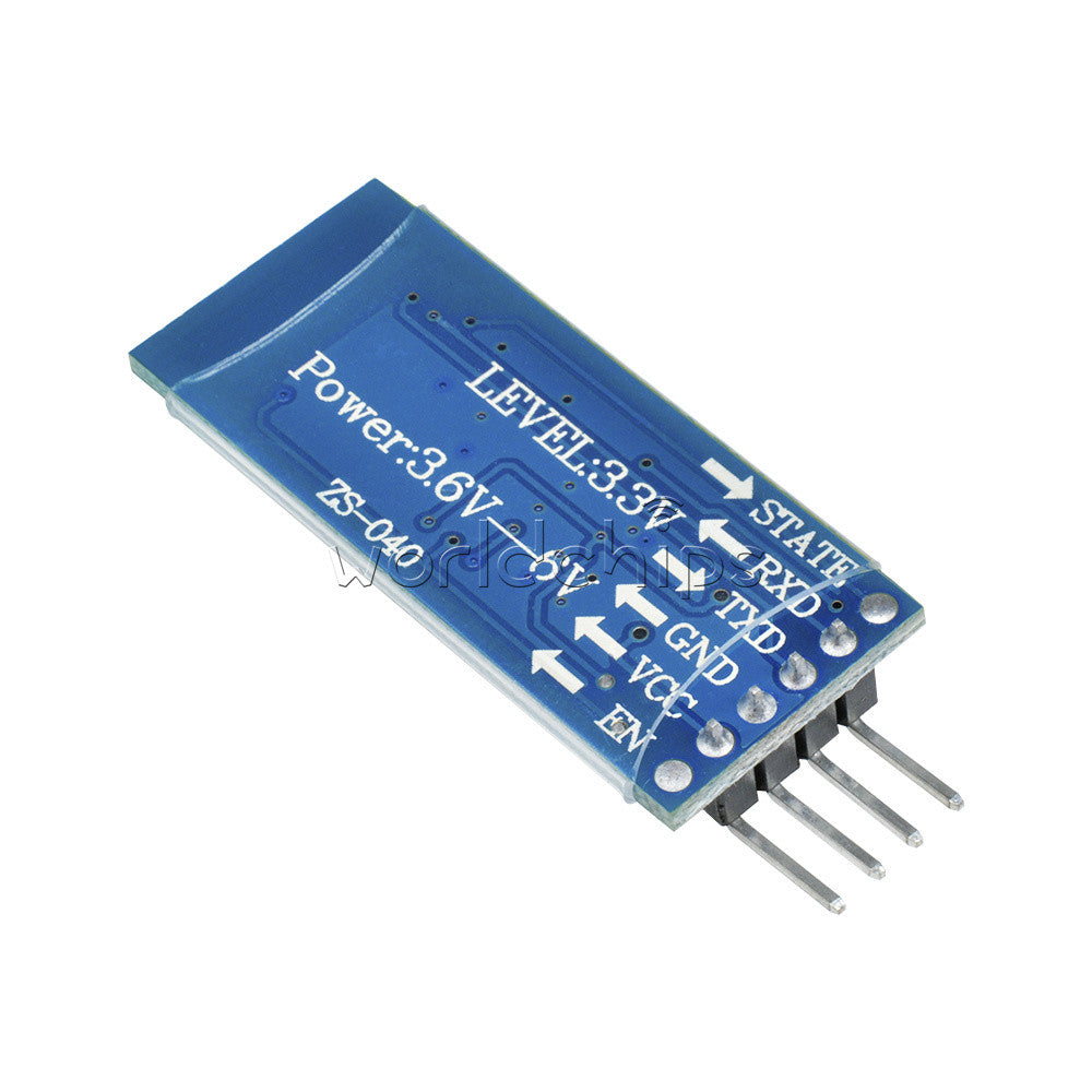 5Pcs Wireless 4 Pin Bluetooth RF Transceiver Module HC-06 RS232 With backplane