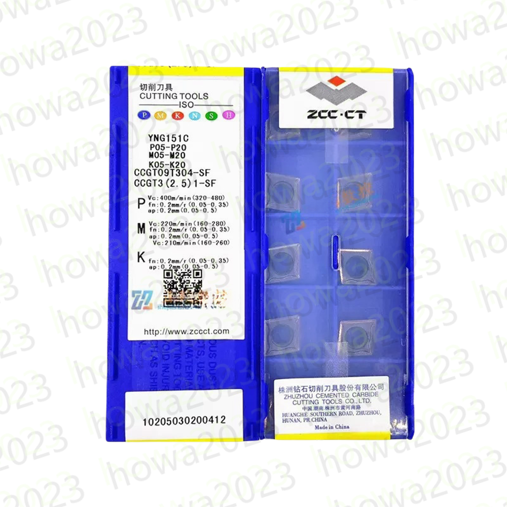 10pieces/Box CCGT09T304-SF YNG151C CCGT3(2.5)1-SF Carbide Insert CNC Blade