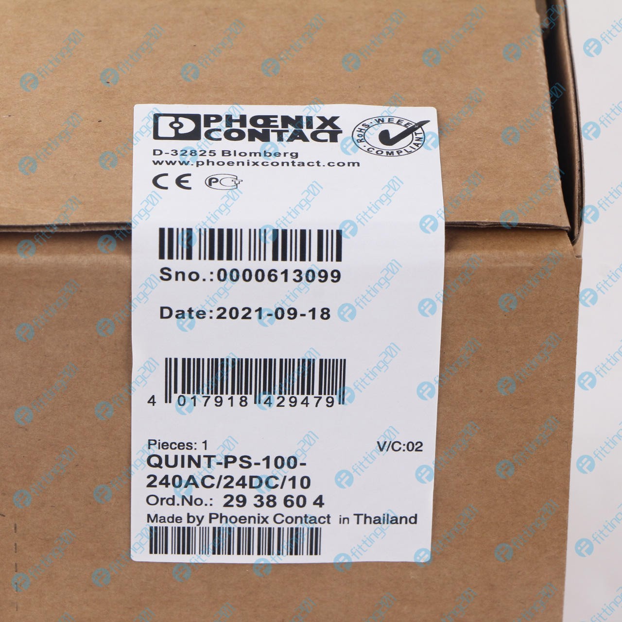 1PCS  PHOENIX CONTACT QUINT-PS-100-240AC/24DC/10 2938604 Fast delivery