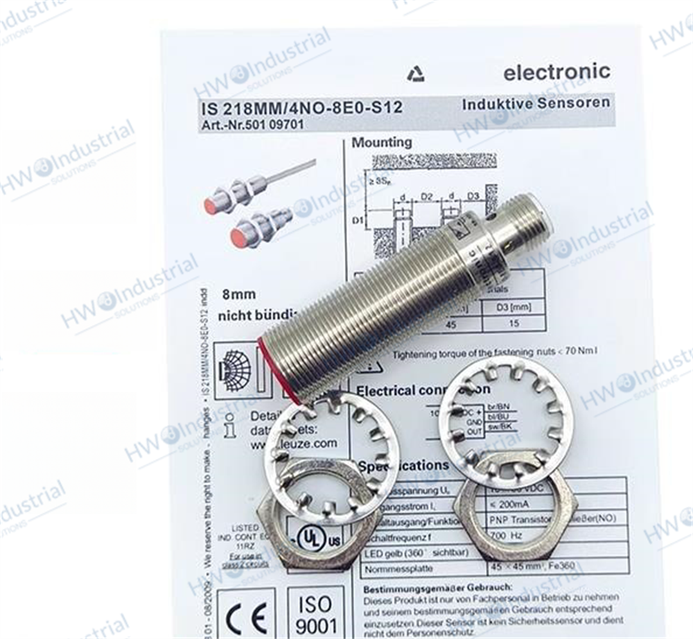 1/Piece IS 218MM/4NO-8E0-S12 50109701 LEUZE Proximity Switch Sensor