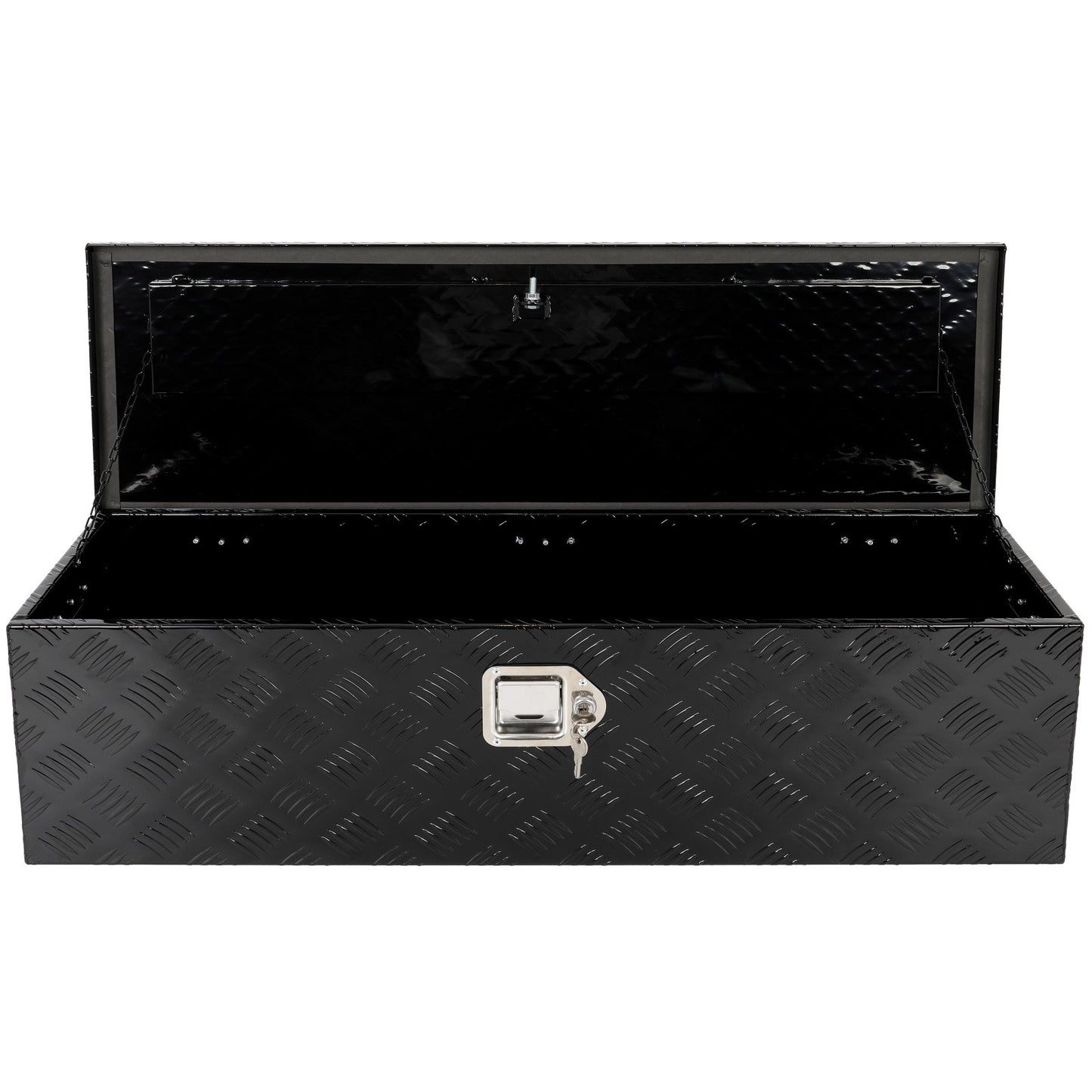 39"*13"*10" ALUMINUM PICKUP TRUCK TRUNK BED TOOL BOX TRAILER STORAGE BLACK