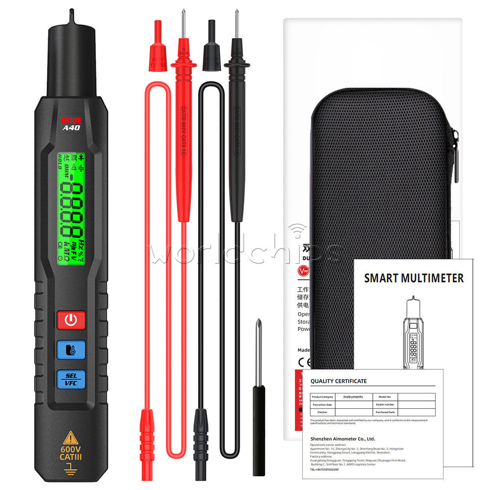 BSIDE A40 Infrared Thermometer Electric Pen Type Intelligent Multimeter