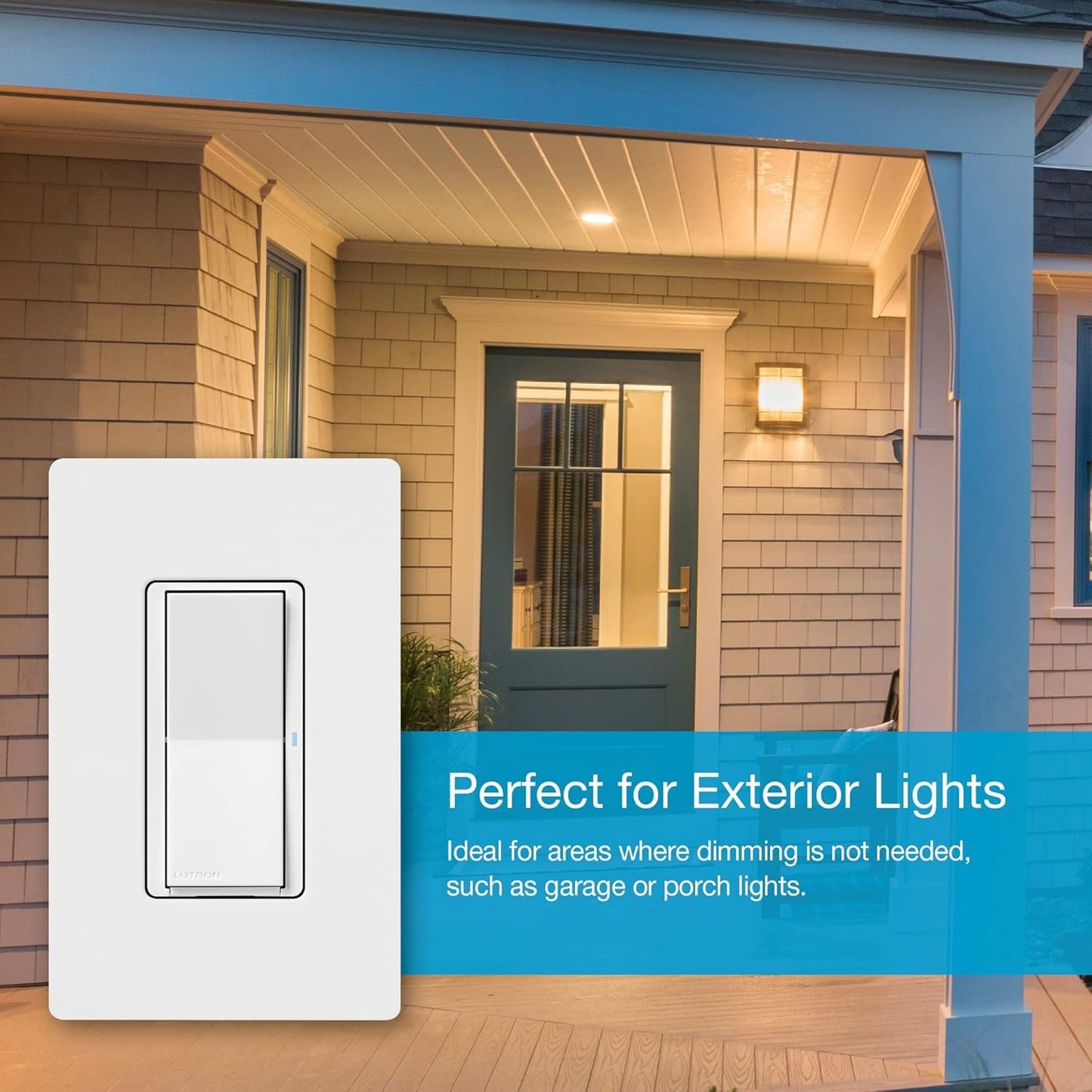 Smart Light Switch, Single-Pole/3-Way, Neutral Required, for LED & Fans