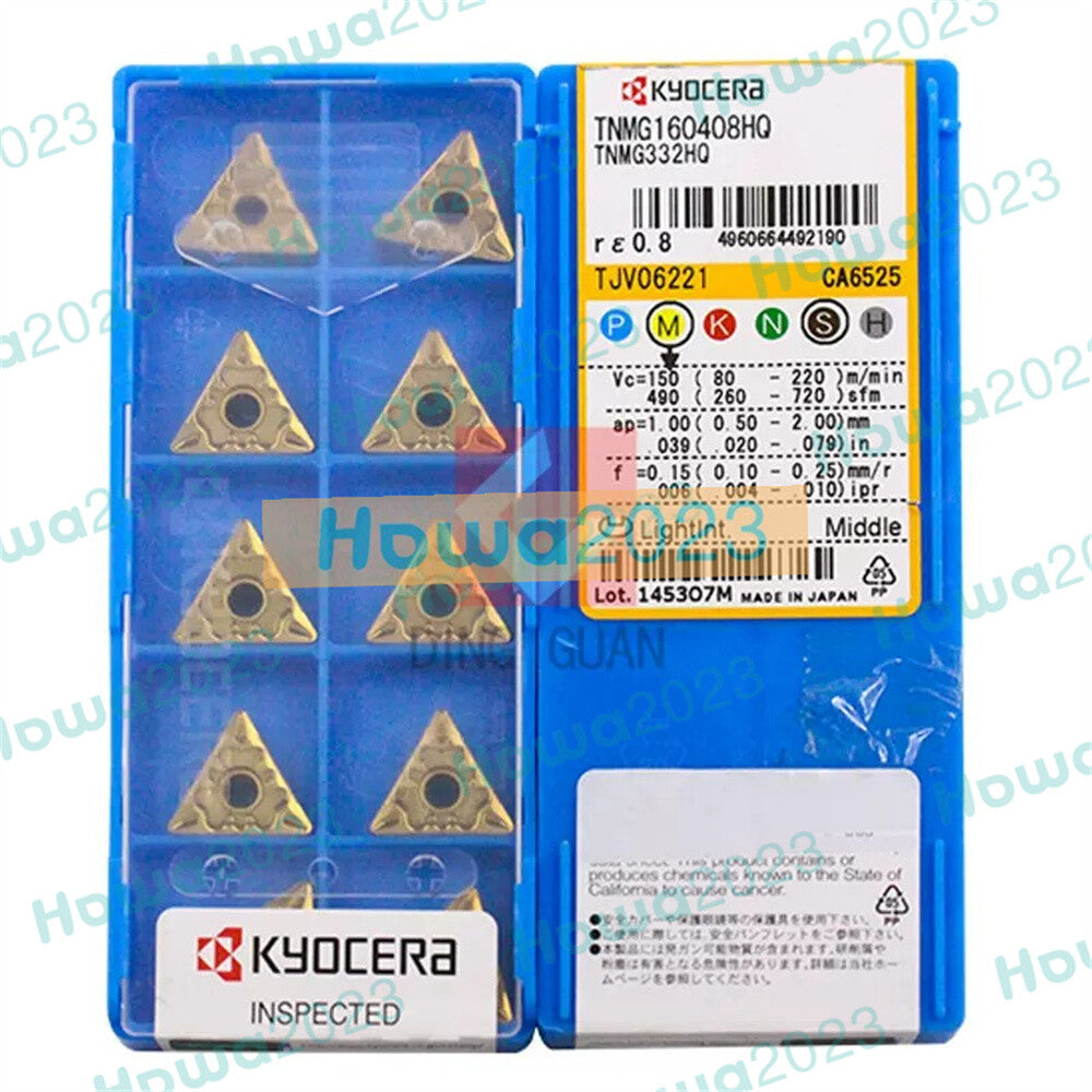 10pcs/Box Kyocera TNMG160408HQ TNMG160408-HQ CA6525 TNMG332HQ Carbide Inserts