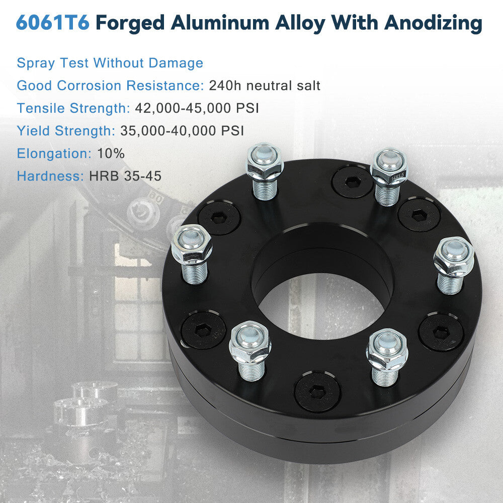 2Pcs 2" 5x5 to 6x5.5 Conversion Wheel Adapters For Jeep 5 Lug to Chevy GMC 6 Lug