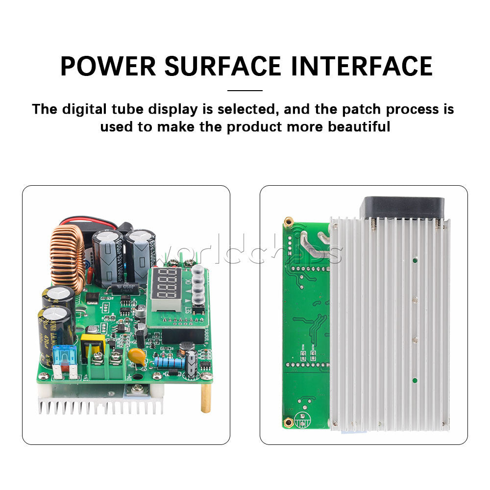 10V-75V to 0-60V CNC Buck Converter DC Voltage Regulator 12A DKP6012 Module