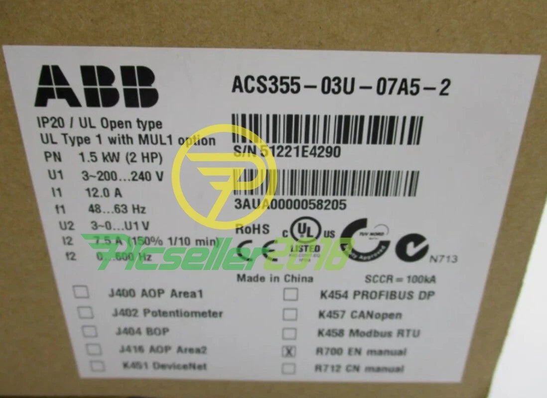 1 PC ACS355-03U-07A5-2  ABB Frequency Converter Fast delivery
