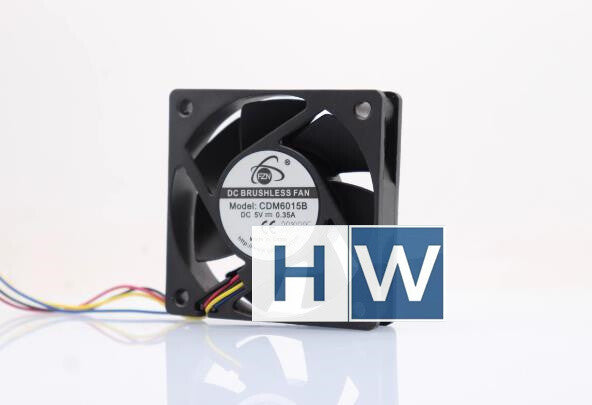 1PC FZN CDM6015B DC5V 0.35A 6CM 4-wire Dual Ball Cooling Fan