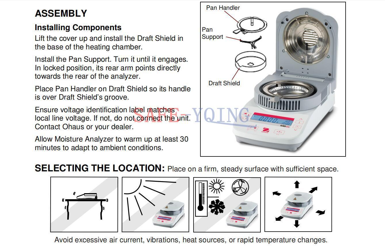 Ohaus MB23 Moisture Analyzer Lab Infrared Heating Grain Moisture tester meter