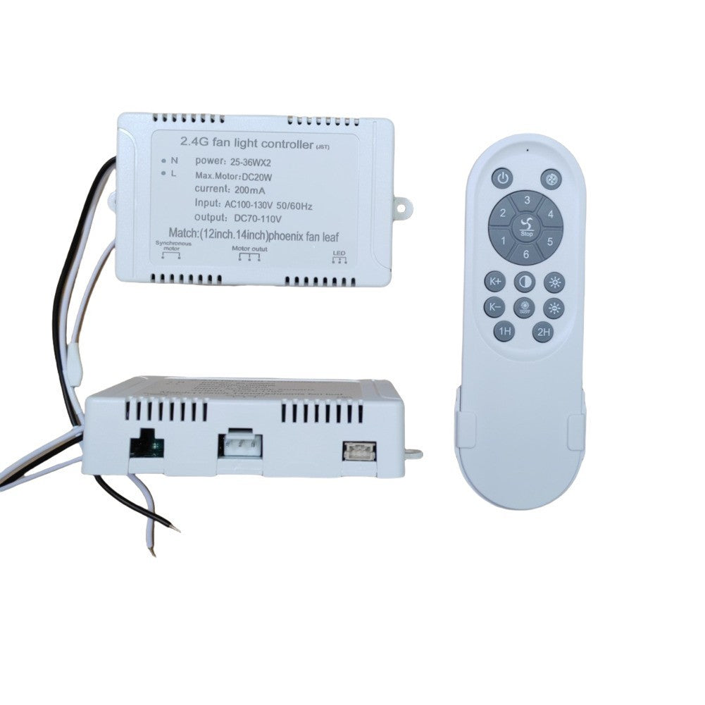User Centric 24V Fan Light with Remote Control and Custom Brightness Settings