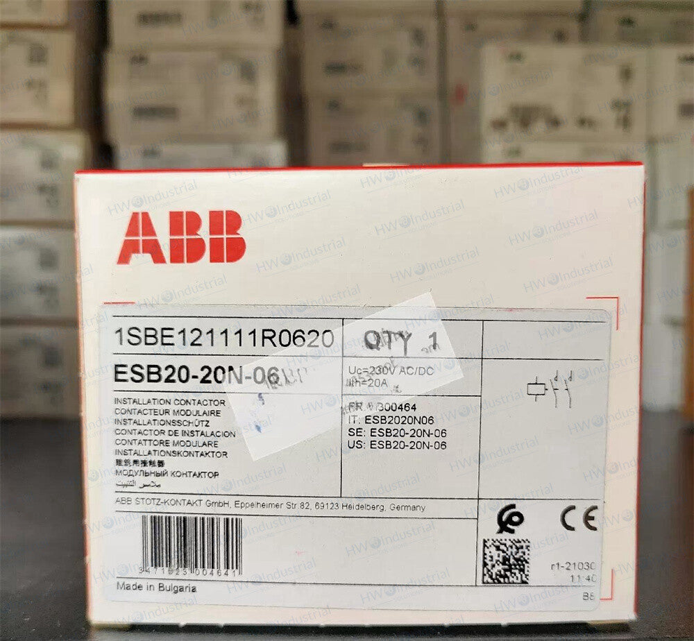 1/Piece ESB20-20N-06 ABB Contactor Coil Voltage 230VAC/DC