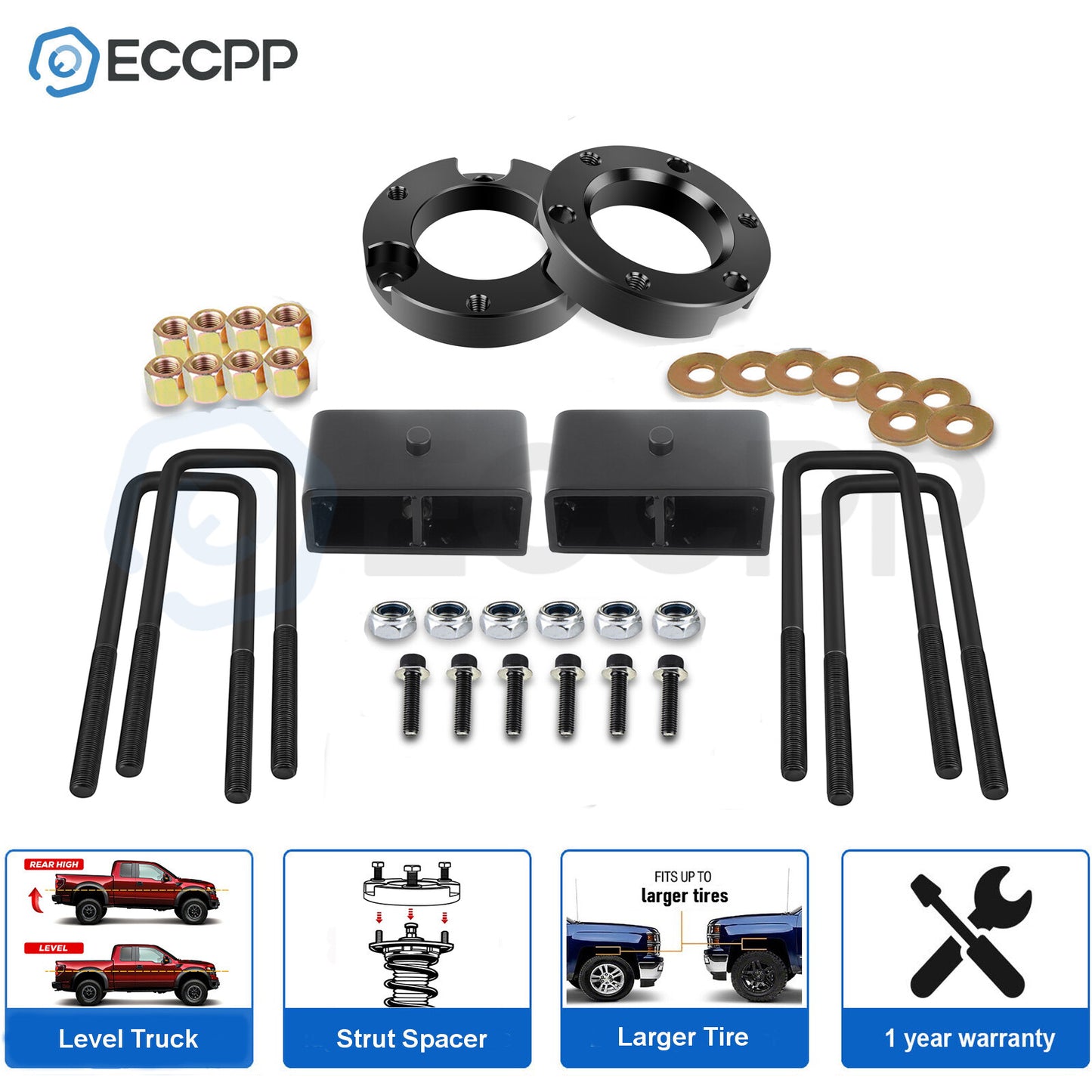 2" Front & 2" Rear Leveling Lift Kit For Toyota Tacoma 6 Lug 1995-2004 1999 2002