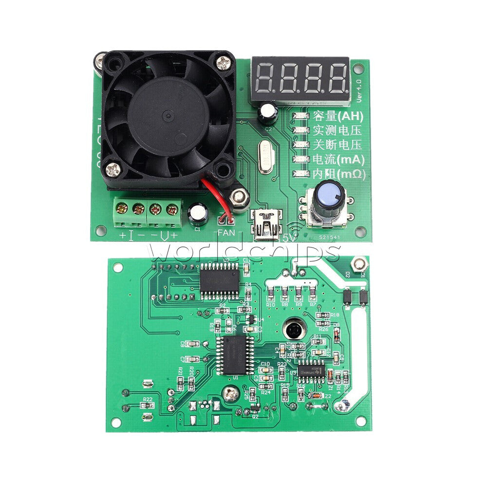 TEC-06 Battery Capacity Tester 16W Electric Load Max 500AH LED Display with Fan