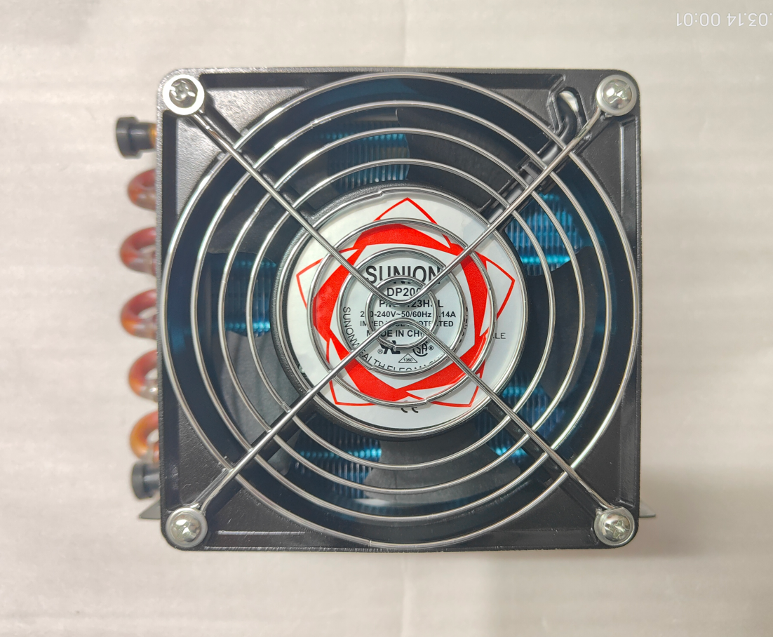 Refrigerator condenser 7mm copper tube aluminum fin 2*6*133 with 120MM fan
