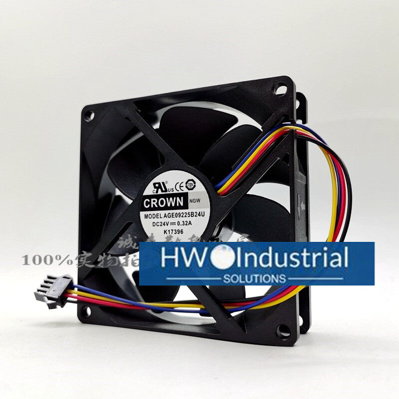 CROWN  AGE09225B24U DC24V 0.32A  4-wire PWM Stage Light Cooling Fan