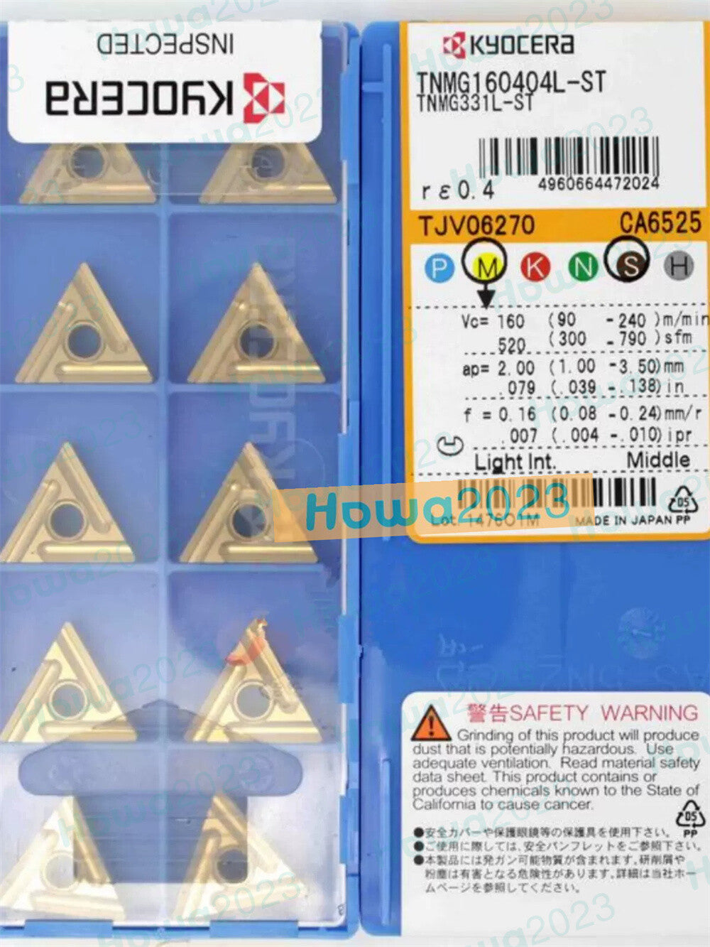 10pcs/Box Kyocera TNMG160404L-ST CA6525 TNMG331L-ST Blade Carbide Inserts