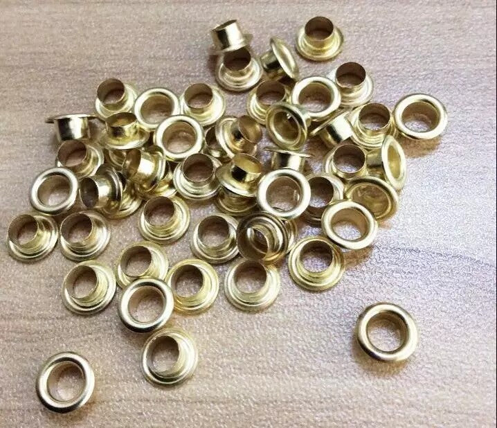 10000  Eyelets Gold For 5.5mm Semi-automatic File Bag Eyelet Punching Machine