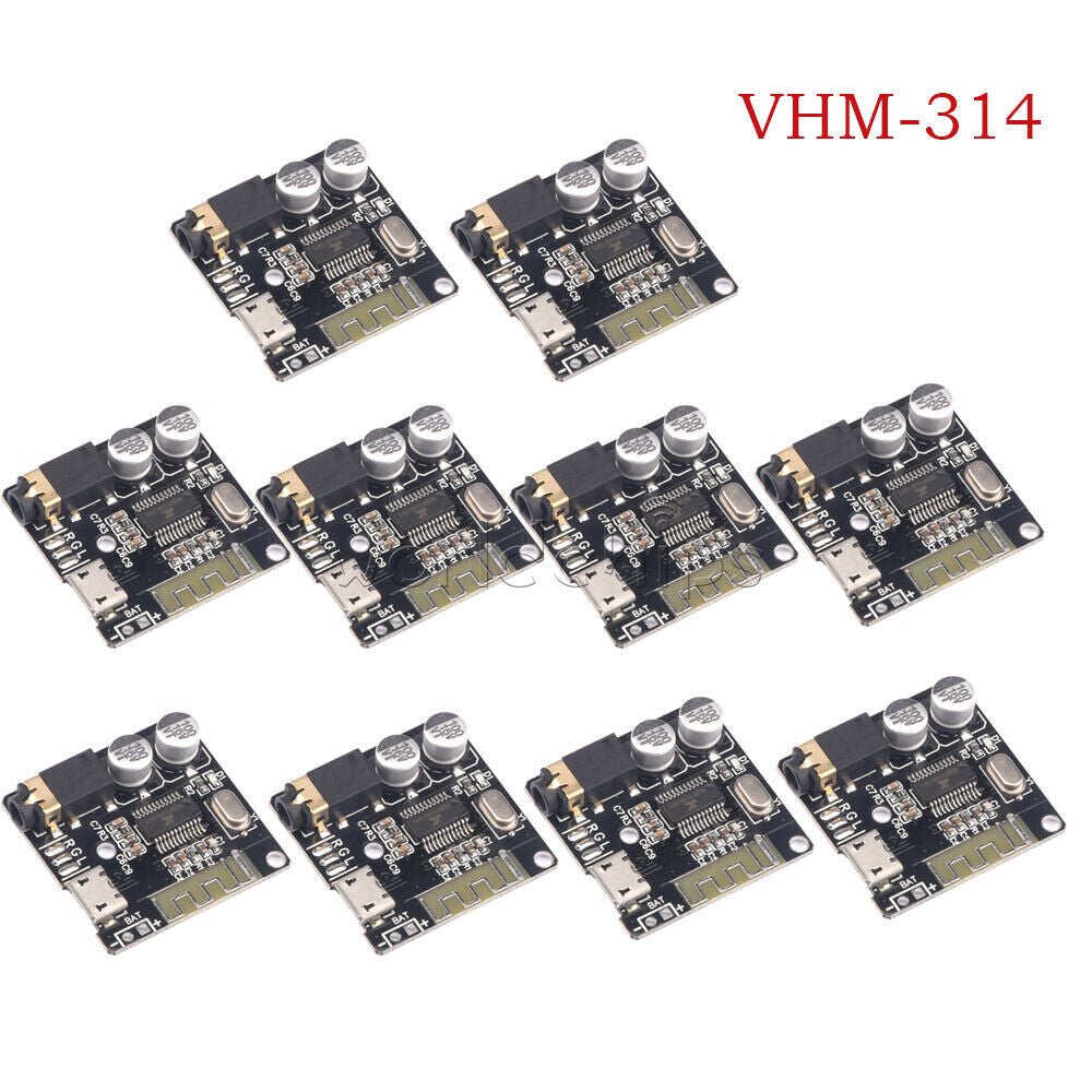 10PCS VHM-314 Amplifier Board DC3.7-5V MP3 Bluetooth 5.0 Audio Decoder Modules