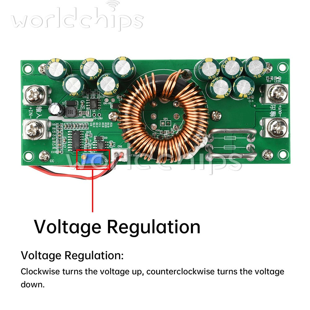 1500W Synchronous Rectification High-power Step-down adjustable Power Module