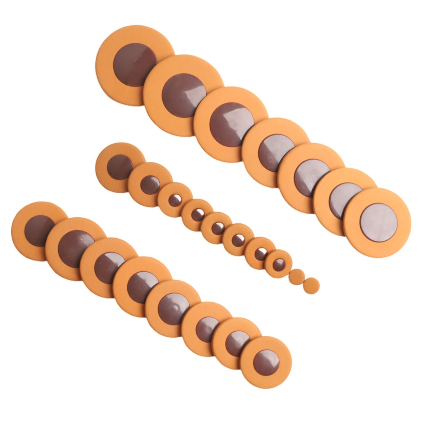 Effortless Installation For Tenor Sax Leather Pads 25 PCS 14 Sizes Brown