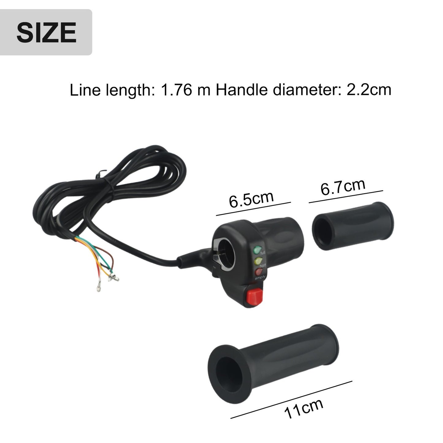 Convenient 1 8m Cable Length Electric Bike Thumb Throttle Fit Handlebar 22 2mm