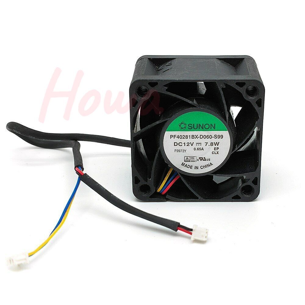 Sunon PF40281BX-D060-S99 4028 DC 12V 4cm chassis power PWM fan 17600RPM 24.9CFM