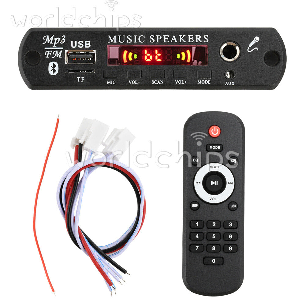 2*80W Amplifier MP3 Player Decoder Board Wireless Bluetooth Car Audio FM Radio