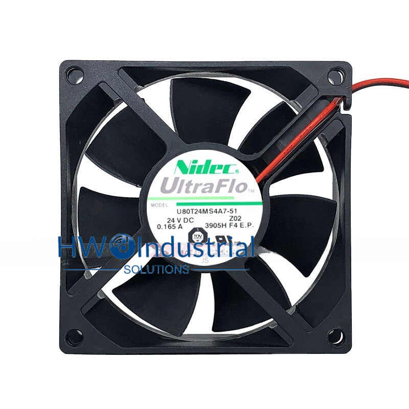 Nidec U80T24MS4A7-51 24V 0.165A 8025 8CM Inverter Cooling Fan