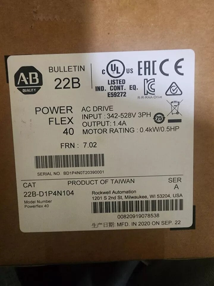 sealed For Allen-Bradley 22B-D1P4N104 PowerFlex 40 AC Drive AB 22BD1P4N104