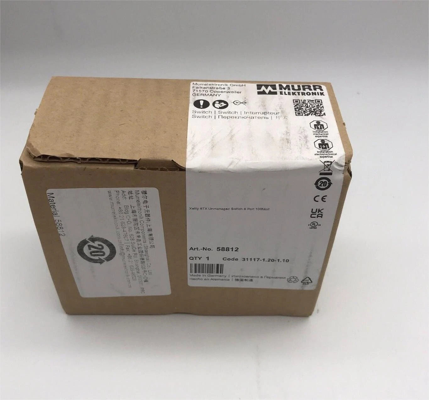 MURR   58812  XELITY 8TX UNMANAGED SWITCH 8PORT 100MBIT  /UPS