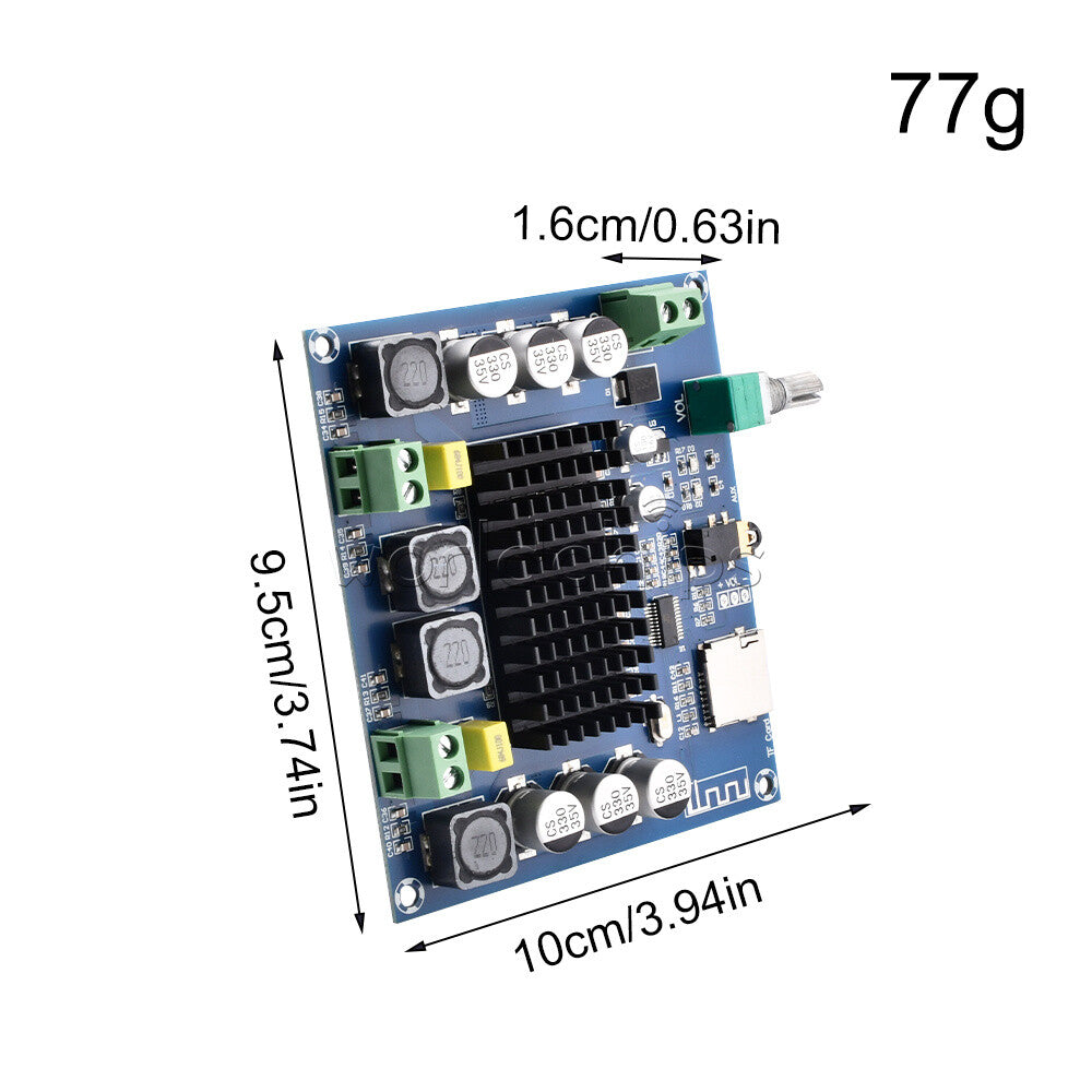 XH-A105 Bluetooth 5.0 TDA7498 Digital Amplifier Board 2x100W Stereo AMP TF