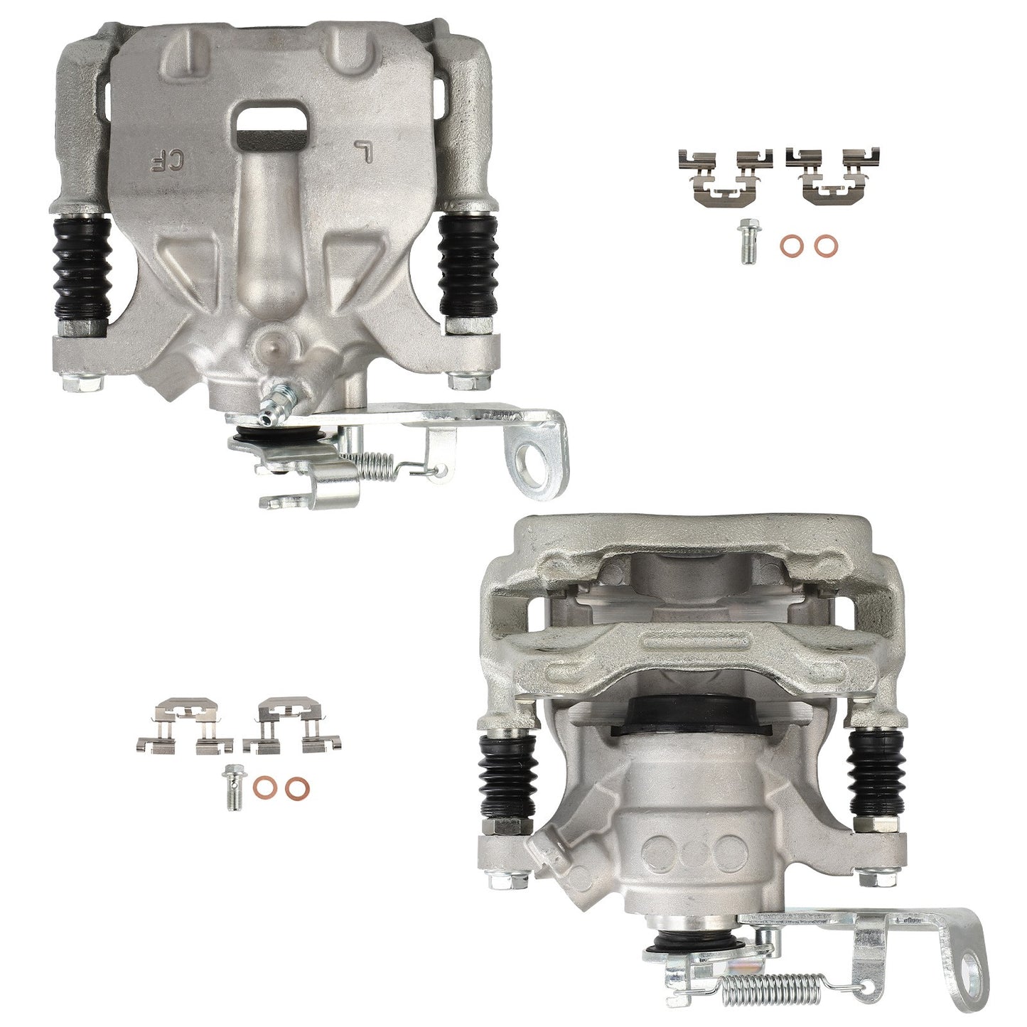 Rear Brake Calipers 2Pcs  Set Zinc For 2014-2016 Mazda 3 19B7155 19B7154