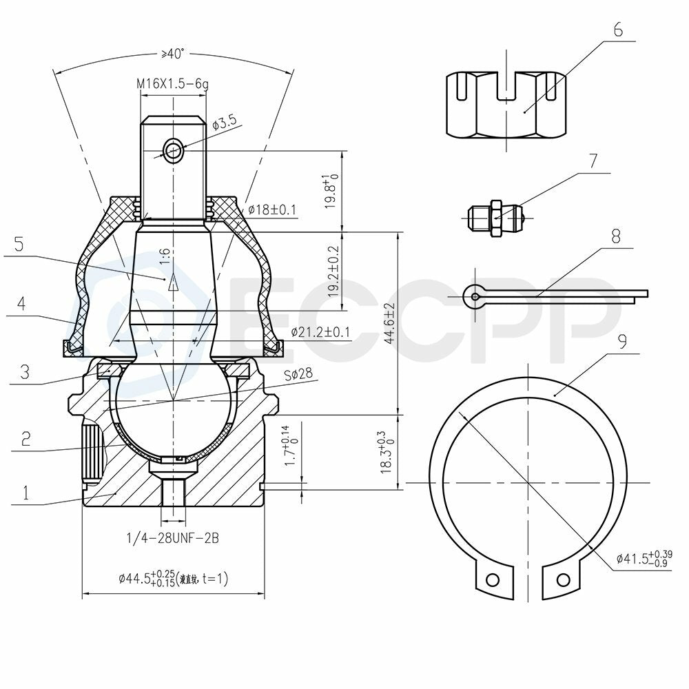 For 1998-2010 11 Ford Ranger 4Pcs Front Upper & Lower Ball Joints Suspension Kit