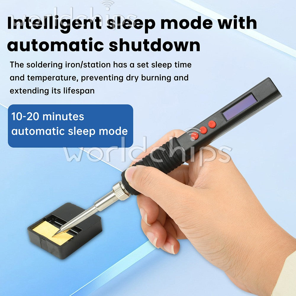 65W Soldering Iron Kit OLED PD Electric Heat Pencil Solder Tool Adjustable Temp