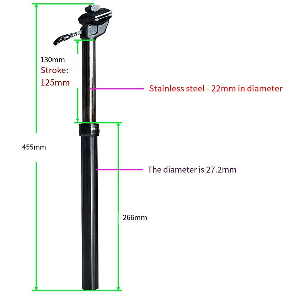 Bike Dropper Seatpost Hand Regulation Diameter Options Lightweight Design