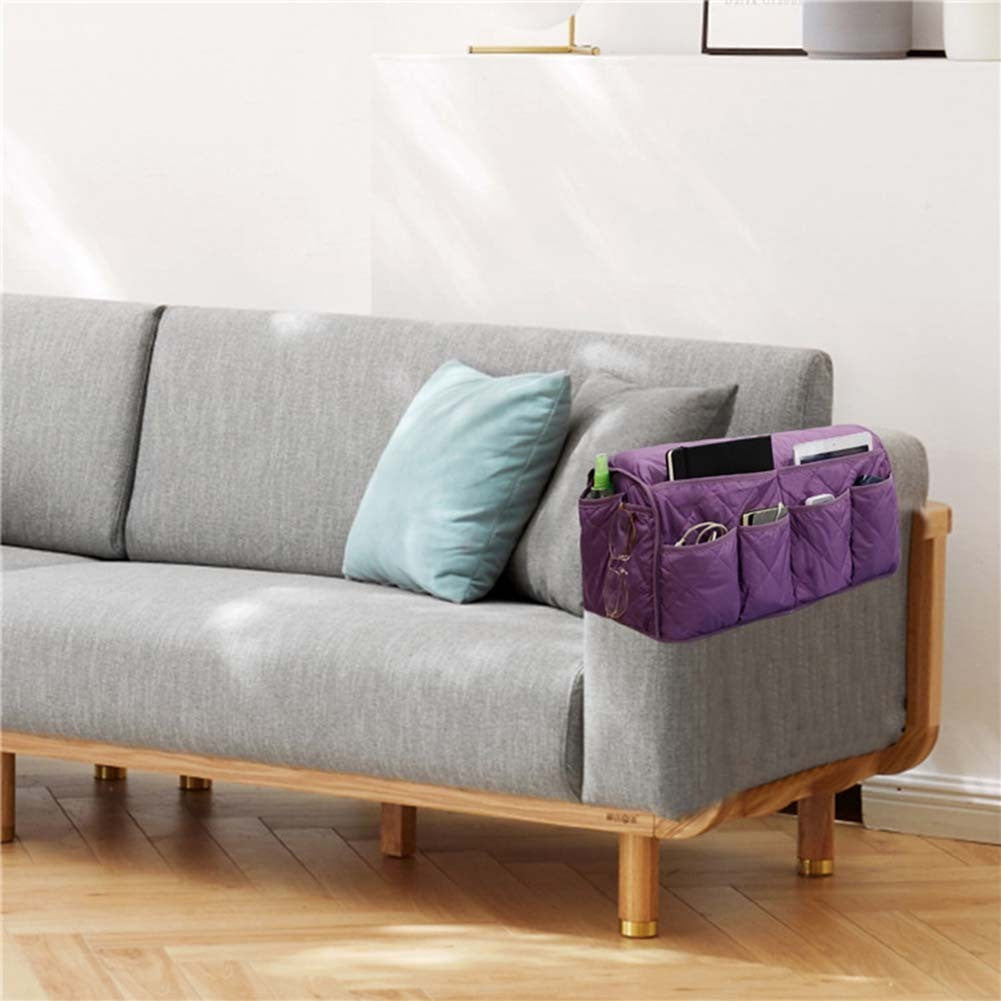 Waterproof Armchair Caddy Organizer for Sofa Armrest with Multiple Pockets