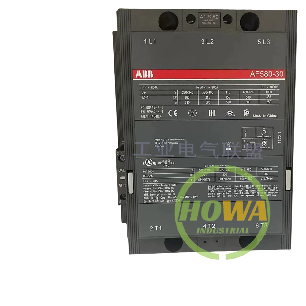1/piece  ABB AC/DC contactor AF580-30-11 Coil Voltage 100-250V