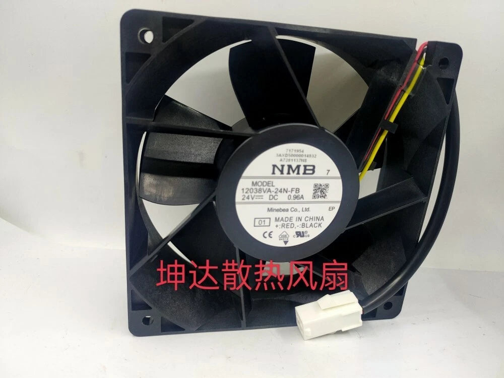 1 PCS  NMB Fan 12038VA-24N-FB DC 24V 0.96A 12038 12CM 3 pin inverter Cooling fan